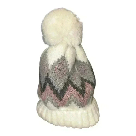 Hat Attack Revolve Womens Fair Isle Pom Knit Beanie - Picture 2 of 5